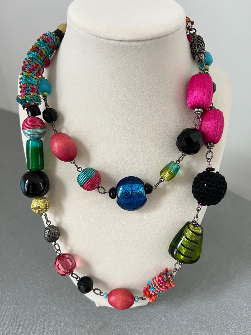 Chico’s Multicolor Statement Beaded 20” Necklace - Women's Fashion Jewelry